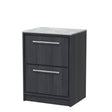 Hudson Reed Lille 600mm Floor Standing 2-Drawer Vanity Unit With Marble Worktop