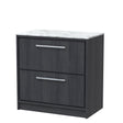 Hudson Reed Lille 800mm Floor Standing 2-Drawer Vanity Unit With Marble Worktop