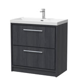 Lille 800mm Floor Standing 2-Drawer Vanity with Basin - 1 Tap Hole