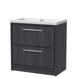 Lille 800mm Floor Standing 2-Drawer Vanity with Basin - 0 Tap Hole