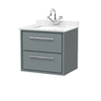 Lille 600mm Wall Hung 2-Drawer Vanity with Marble Worktop Basin