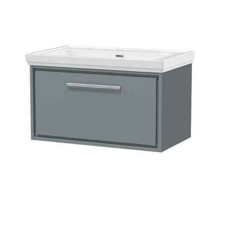 Lille 800mm Wall Hung Single Drawer Vanity with Basin - 0 Tap Hole