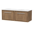 Lille 1200mm Wall Hung Single Drawer Vanity with Marble Worktop