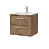 Lille 600mm Wall Hung 2-Drawer Vanity with Basin - 1 Tap Hole
