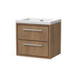 Lille 600mm Wall Hung 2-Drawer Vanity with Basin - 0 Tap Hole