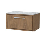 Hudson Reed Lille 800mm Wall Hung Single Drawer Vanity Unit With Marble Worktop
