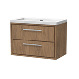 Lille 800mm Wall Hung 2-Drawer Vanity with Basin - 0 Tap Hole
