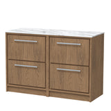 Hudson Reed Lille 1200mm Floor Standing 4-Drawer Vanity With Marble Worktop