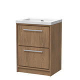 Lille 600mm Floor Standing 2-Drawer Vanity with Basin - 0 Tap Hole