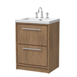 Lille 600mm Floor Standing 2-Drawer Vanity with Basin - 3 Tap Hole