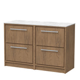 Hudson Reed Lille 1200mm Floor Standing 4-Drawer Vanity Unit With Marble Worktop