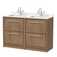 Lille 1200mm Floor Standing 4-Drawer Vanity with Marble Worktop Basin