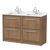 Lille 1200mm Floor Standing 4-Drawer Vanity with Marble Worktop Basin