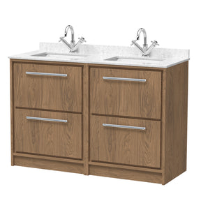 Lille 1200mm Floor Standing 4-Drawer Vanity with Marble Worktop Basin