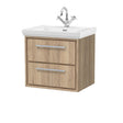 Lille 600mm Wall Hung 2-Drawer Vanity with Basin - 1 Tap Hole