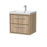 Lille 600mm Wall Hung 2-Drawer Vanity with Basin - 1 Tap Hole