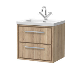 Lille 600mm Wall Hung 2-Drawer Vanity with Basin - 1 Tap Hole