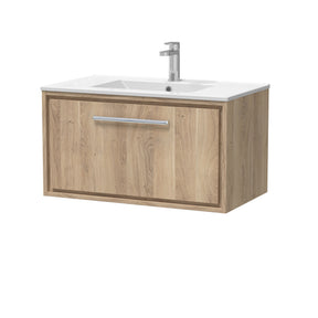 Lille 800mm Wall Hung Single Drawer Vanity with Basin - 1 Tap Hole