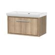 Hudson Reed Lille 800mm Bleached Oak Wall Hung Soft Close Single Drawer Vanity Unit with Basin