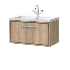Lille 800mm Wall Hung Single Drawer Vanity with Basin - 1 Tap Hole