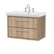 Lille 800mm Wall Hung 2-Drawer Vanity with Basin - 3 Tap Hole