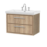 Lille 800mm Wall Hung 2-Drawer Vanity with Basin - 3 Tap Hole