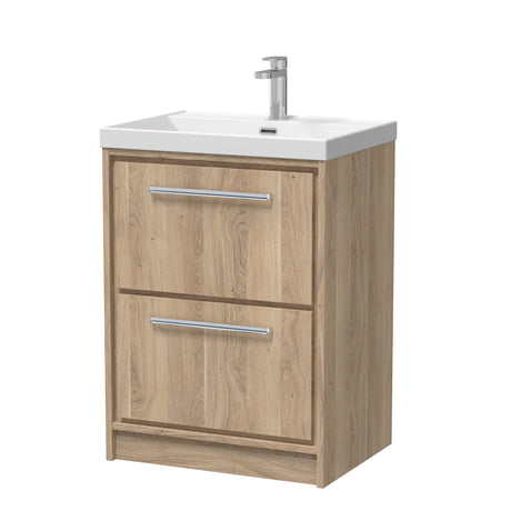 Lille 600mm Floor Standing 2-Drawer Vanity with Basin - 1 Tap Hole