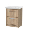 Lille 600mm Floor Standing 2-Drawer Vanity with Basin - 0 Tap Hole