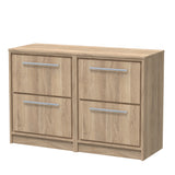 Hudson Reed Lille 605mm Bleached Oak Floor Standing 4-Drawer Vanity Unit With Worktop