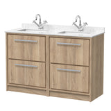 Lille 1200mm Floor Standing 4-Drawer Vanity with Marble Worktop Basin