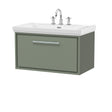 Lille 800mm Wall Hung Single Drawer Vanity with Basin - 3 Tap Hole