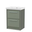 Lille 600mm Floor Standing 2-Drawer Vanity with Basin - 0 Tap Hole