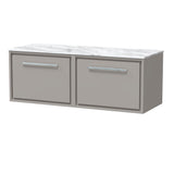 Lille 1200mm Wall Hung Single Drawer Vanity with Marble Worktop