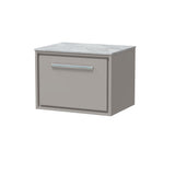 Lille 600mm Wall Hung Single Drawer Vanity with Marble Worktop