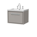Lille 600mm Wall Hung Single Drawer Vanity with Basin - 3 Tap Hole