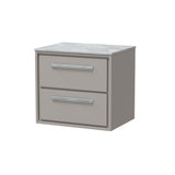 Lille 600mm Wall Hung 2-Drawer Vanity with Marble Worktop