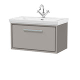 Lille 800mm Wall Hung Single Drawer Vanity with Basin - 1 Tap Hole