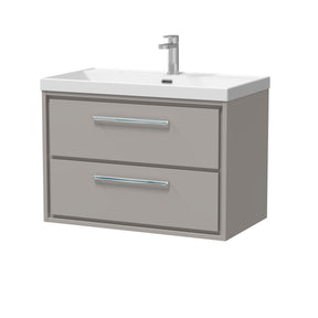 Lille 800mm Wall Hung 2-Drawer Vanity with Basin - 1 Tap Hole