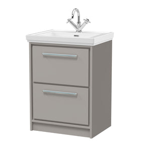 Lille 600mm Floor Standing 2-Drawer Vanity with Basin - 1 Tap Hole