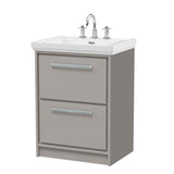 Lille 600mm Floor Standing 2-Drawer Vanity with Basin - 3 Tap Hole