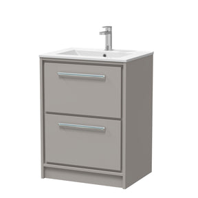 Lille 600mm Floor Standing 2-Drawer Vanity with Basin - 1 Tap Hole