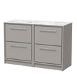 Lille 1200mm Floor Standing 4-Drawer Vanity with Marble Worktop