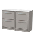 Lille 1200mm Floor Standing 4-Drawer Vanity with Marble Worktop