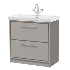 Lille 800mm Floor Standing 2-Drawer Vanity with Basin - 1 Tap Hole