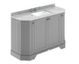 Hudson Reed Old London 1200mm Storm Grey Floor Standing Vanity Unit With 3 Tap Hole Grey Marble Top Basin