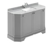 Hudson Reed Old London 1236mm Storm Grey Floor Standing 4 Door Vanity Unit With Grey Marble Basin