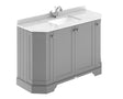 Floor Standing 4 Door Angled Vanity Unit with 1 Tap Hole White Marble Top 1200mm