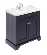 Hudson Reed Old London 800mm Floor Standing 2 Door Vanity Unit with Ceramic Basin