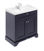 Hudson Reed Old London 800mm Floor Standing 2 Door Vanity Unit with Ceramic Basin