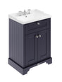 Hudson Reed Old London 600mm Floor Standing 2 Door Vanity Unit With 3 Tap Hole Ceramic Basin